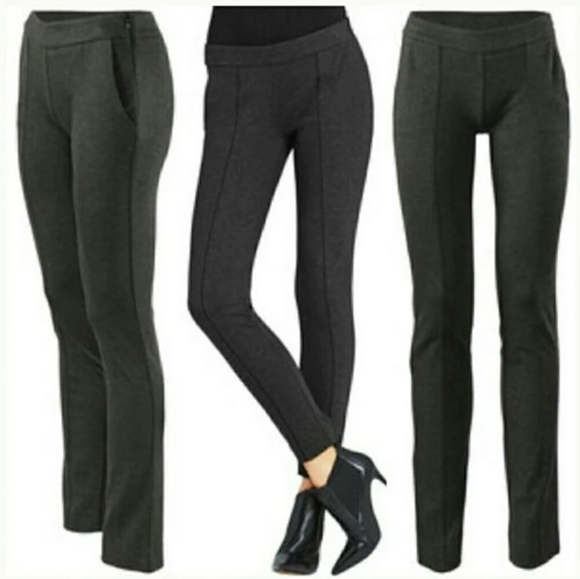 CAbi Pants - CABI Ponte Gray Skinny Dress Trouser Pants Size 8